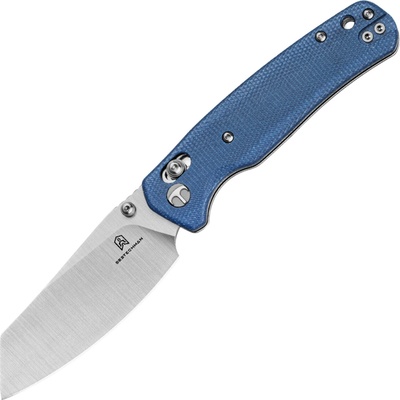 Bestechman CICADA'S WING 10Cr15MoV Satin with blue Micarta handle BMK06-M-1