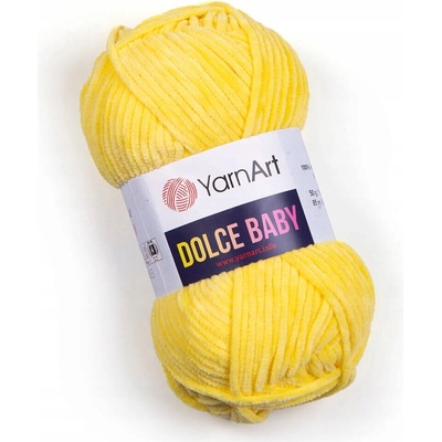 Priadza YarnArt Dolce Baby plyšová 50g žltá 761