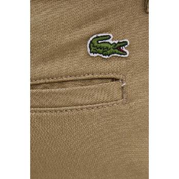 Lacoste Памучен панталон Lacoste в бежово със стандартна кройка HH7202 (HH7202)