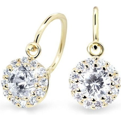 Cutie Jewellery detské náušnice zo žltého zlata C2745-10-X-1 biela