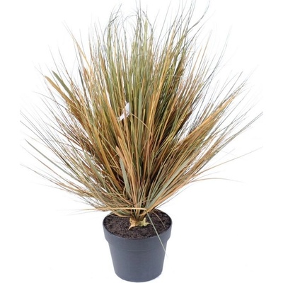 Umelá Cibuľová tráva hnedá v kvetináči, 70cm