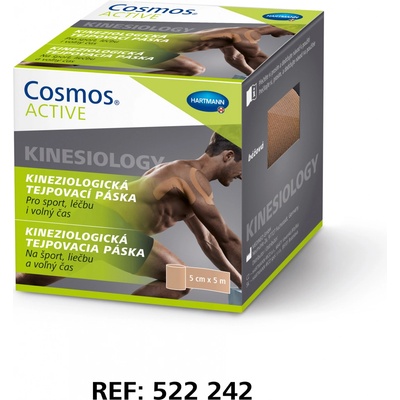 Cosmos Active kineziologická tejpovacia páska béžová 5 cm x 5 m