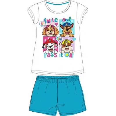 Dievčenské pyžamo Paw Patrol 52041739 biela tyrkysová