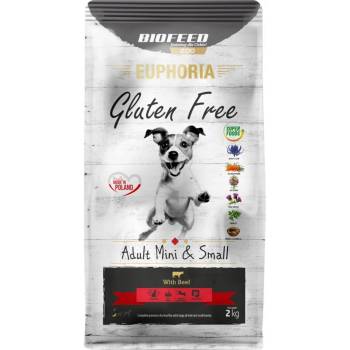 Biofeed Euphoria Gluten Free s hovädzím mäsom pre Mini psov a malé plemená 2 kg