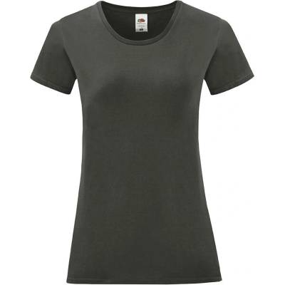 Iconic Women's Graphite T shirt in combed cotton Fruit of the Loom šedá