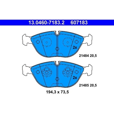 Sada brzdových destiček ATE 13.0460-7183 (AT 607183) -...