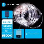 Aigostar - Соларна LED гирлянда 100xLED/8 режима 12m IP65 студено бяла (AI0442)