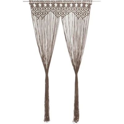 Macramé závěs taupe 140 x 240 cm bavlna