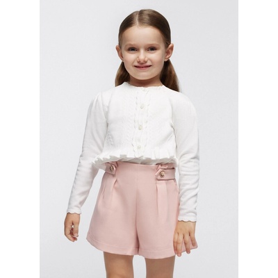 Mayoral svetr rozepínací s volánem a vzorem smetanový – Zboží Dáma