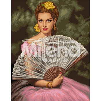 Milena Style Дамата с ветрилото - гоблен със схема