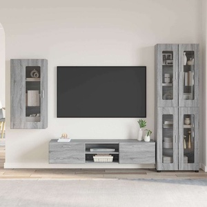 vidaXL Комплект ТВ шкаф FLORIN 3 бр. Сив Сонома Инженерна дървесина (3397950)