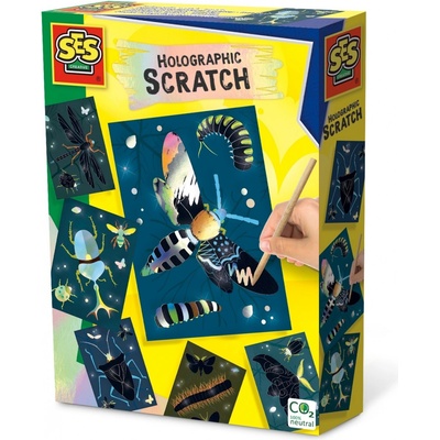 Ses Creative Holografické vyškrabávacie obrázky Hmyzia ríša 6 ks