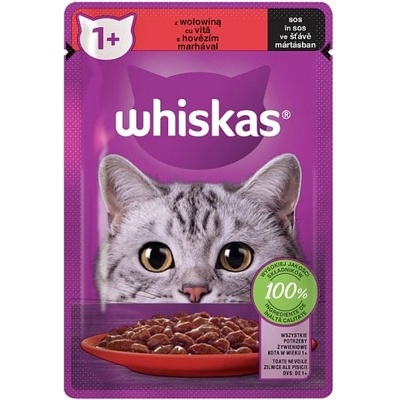 Whiskas 1+ s hovädzím gravy 85 g