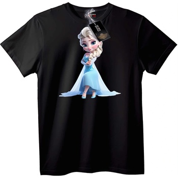 NOONEBRAND Тениска с Елса от Frozen - M, Black