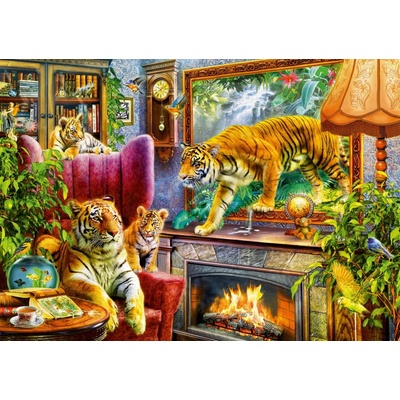 Bluebird Puzzle - Puzzle Krasny: Tigers Coming to Life II - 1 000 piese
