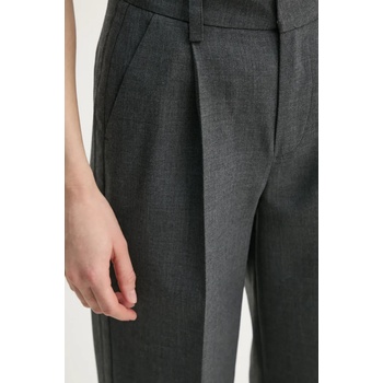 Zadig&Voltaire Панталон с вълна zadig&voltaire в сиво с широка каройка, със стандартна талия wwpa01845 (wwpa01845.30)