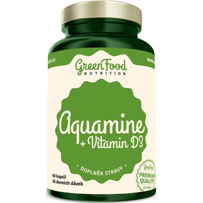 GreenFood Aquamin + Vitamín D3 60 kapsúl
