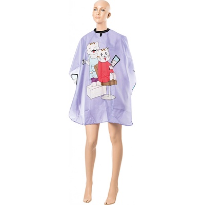 Eurostil Kid Cape Cats pláštenka detská na strihanie mačka suchý zips 04313/68 fialová