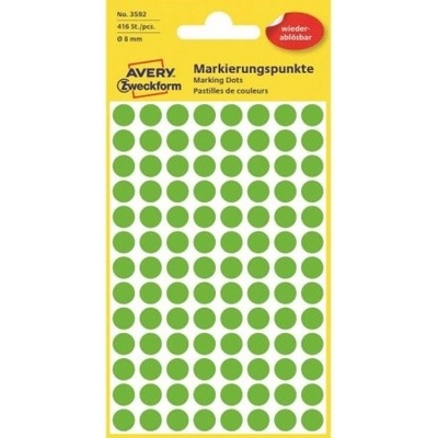 Avery Zweckform 3592 etikety 8mm 4 ks zelené