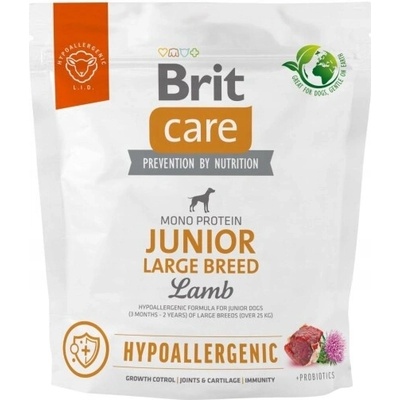 Brit Care Hypoallergenic Junior Large Breed jehněčí 1 kg