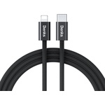 Benks Здрав кабел с въжена оплетка и бързо зареждане за устройства с USB-C към Lightning кабел за Apple устройства с Lightning порт - Benks D46 USB-C to Lightning Cable PD 27W (200 см) (черен) (D46)