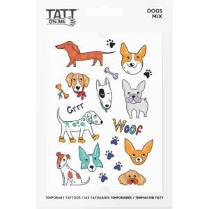 TATTonMe Водоустойчиви временни татуировки Микс кучета (TMDogs)