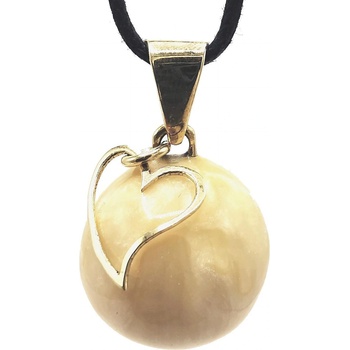 Image 1 of Bola Медальон за бременни Бола - White with heart charm (VK911)
