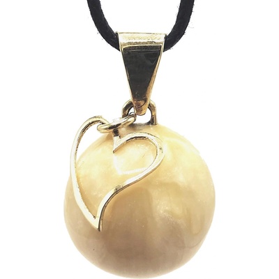 Bola Медальон за бременни Бола - White with heart charm (VK911)