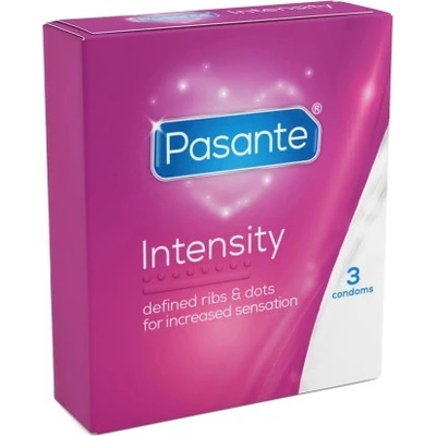 Pasante 3 бр. Релефни презервативи Pasante Intensity