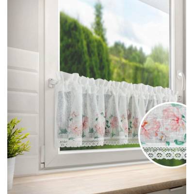 Dekorační krátká vitrážová záclona do kuchyně RIMA 150x30 cm MyBestHome