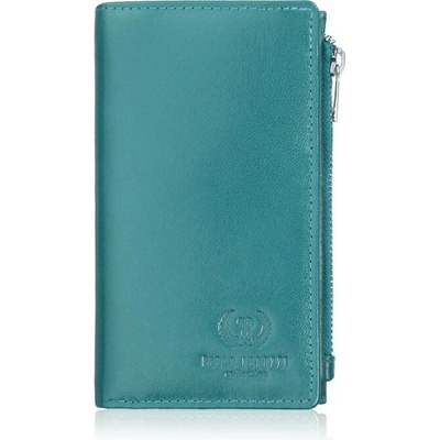 Tyrkysovo modrá dámska kožená peňaženka Linnéa