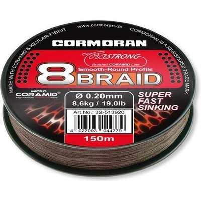CORMORAN ŠŇŮRA CORASTRONG 8-BRAID SUPER FAST SINKING 150m 0,17mm