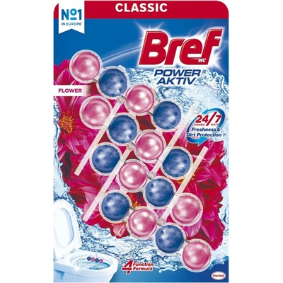 Bref Power Aktiv WC blok tuhý WC blok Flower blossom 4 x 50 g – Hledejceny.cz