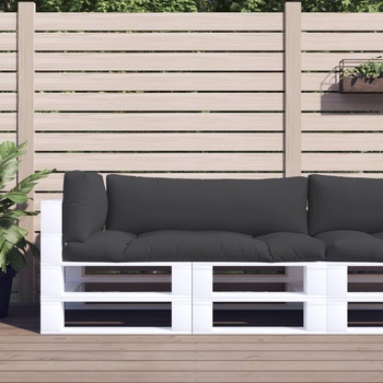 vidaXL Палетни възглавници, 3 бр, черни, текстил (314665)