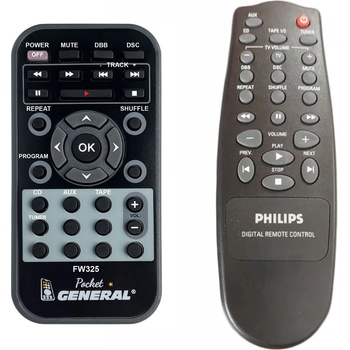 GENERAL Philips fw325, fw306, fw326 - дистанционно управление дубликат (fw325, fw306, fw326)