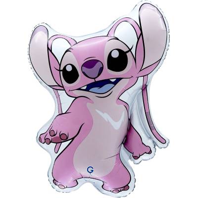 GRABO Balonek fóliový Stitch Angel růžový, 72 cm