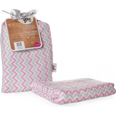 XKKO KIKKO Bambusová zavinovačka BMB Scandinavian Baby Pink Chevron