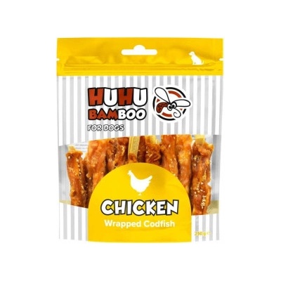 HUHU Dog tyčinky z tresky obal. kuře. a sezam. 250 g