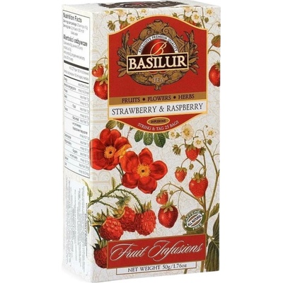 Basilur Fruit Strawberry & Raspberry 25 x 2 g
