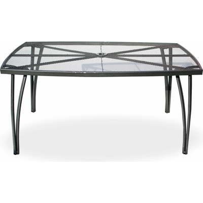 Noela Lana steel ZWMT-24 Záhradný stôl, 150 × 90 cm, oceľ, čierny