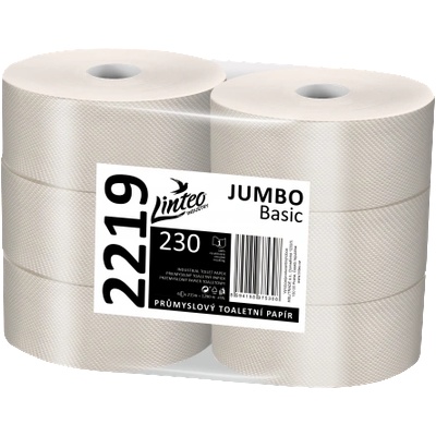 Linteo JUMBO BASIC 230 еднослоен сив рециклиран, 215 м (6 бр. )