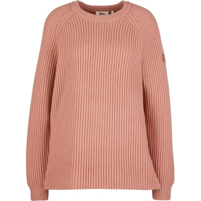Fjällräven Дамски вълнен пуловер Fjällräven Women's Övik Rib Sweater Wool jumper - Dusty Rose (105-5445-0315)