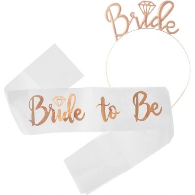 Godan SET Bride to Be šerpa a čelenka Rose Gold