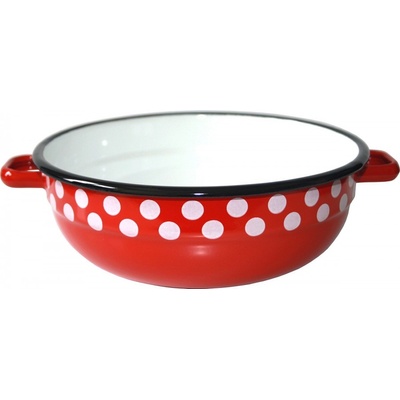 Metalac Smaltovaná mísa dekor puntík 22 cm