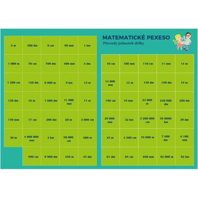 V lavici Pexeso: Matematika Převody jednotek délky
