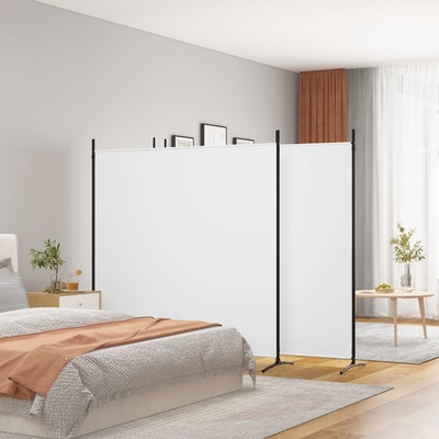vidaXL 3dílný paraván bílý 698 x 180 cm textil
