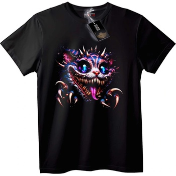 NOONEBRAND Тениска Светещо демонично коте - 7XL, White