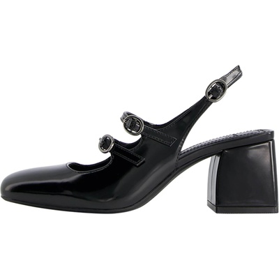 Bershka Дамски обувки на ток с отворена пета черно, размер 41