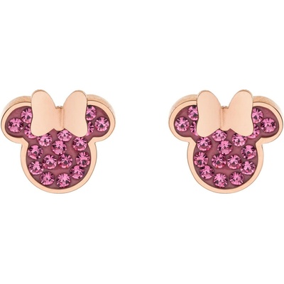Disney detské náušnice Minnie Mouse pozlátená oceľ E600177PRPL-B.SK