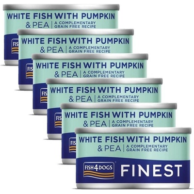 Fish4Dogs Finest White Fish with Pumpkin 6 x 85 g